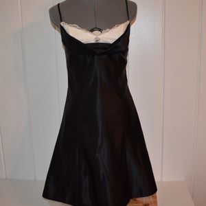 Vtg Jessica McClintock Gunne Sax Satin Lace Dress